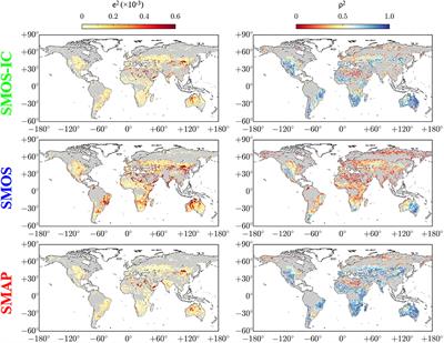 A Triple Collocation-Based Comparison of Three L-Band Soil Moisture Datasets, SMAP, SMOS-IC, and SMOS, Over Varied Climates and Land Covers